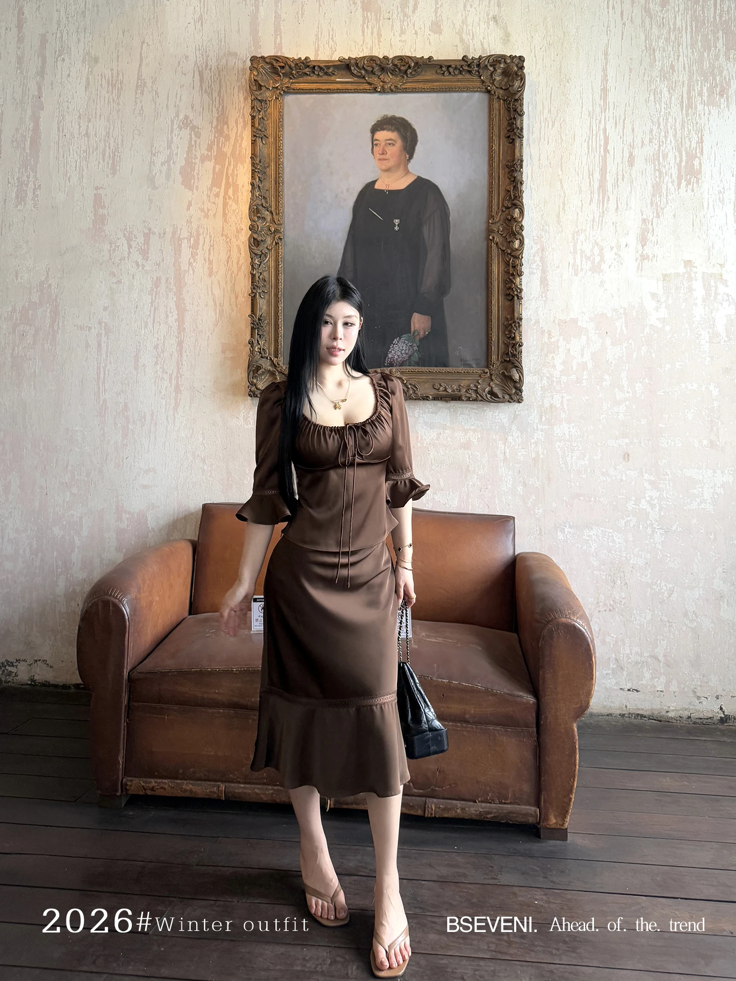 

Элегантное атласное платье миди с воротником-халтер, юбкой-рыбьим хвостом и короткими рукавами, женский модный комплект для офиса и вечеринок, весна-осень.