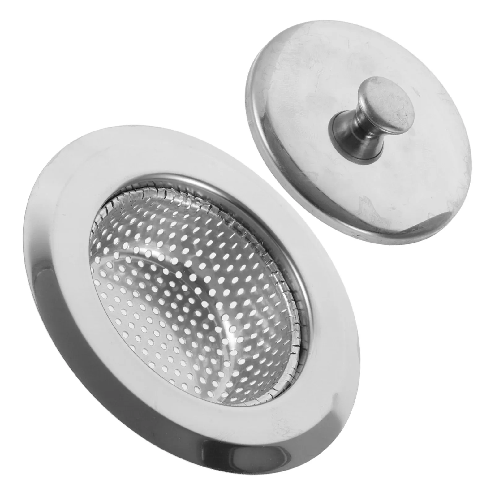

Kitchen Sink Strainer Stainless Steel Drain Filter Basket for Hair Food Residue Catcher Smooth Curved Edge Anti Clog Sink Filter