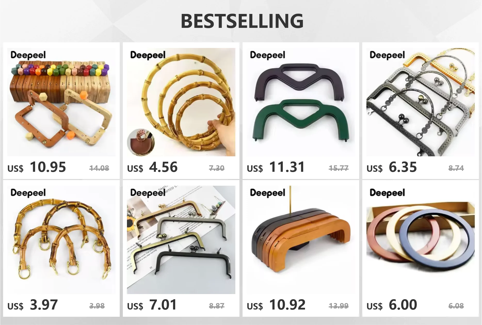 2 Stücke Deepeel Natürliche Holztasche Griff Geldbörse Handtaschen O Ring Griffe Geldbörsen Runden Rahmen DIY Taschen Halterung Ersatz Zubehör – Detail 1