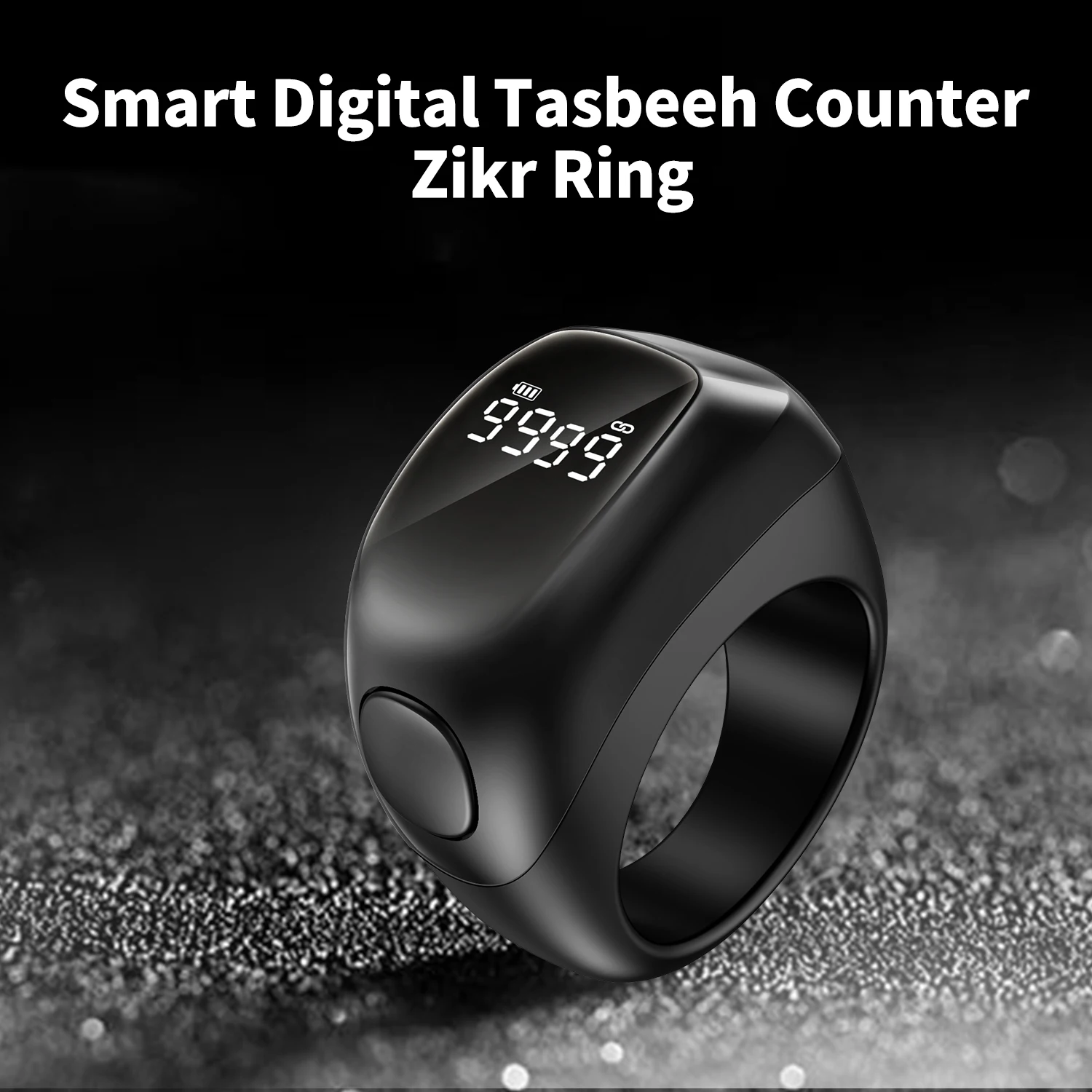 

Smart Ring Counter with Bluetooth Muslim Ramadan Gift Zikr Ring Digital Electronic Counter Clicker Clear Display