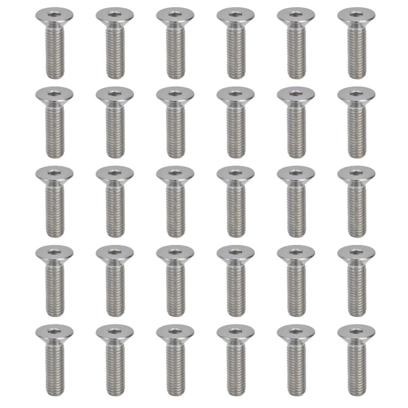 30pcs M10 Allen Socket Screws 10mm A2 Stainless Steel Countersunk Hex Bolts For Industry Fasteners M10x20-100