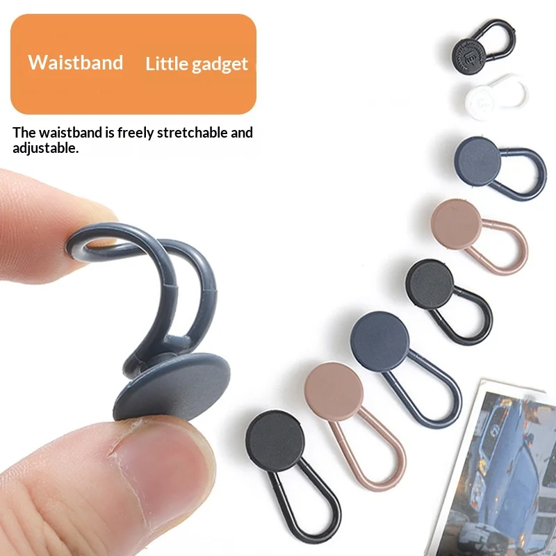 Pants Extension Buckle Elastic Rubber Waistband Extender for Quick Adjustment Men Women Comfort During Daily Activities