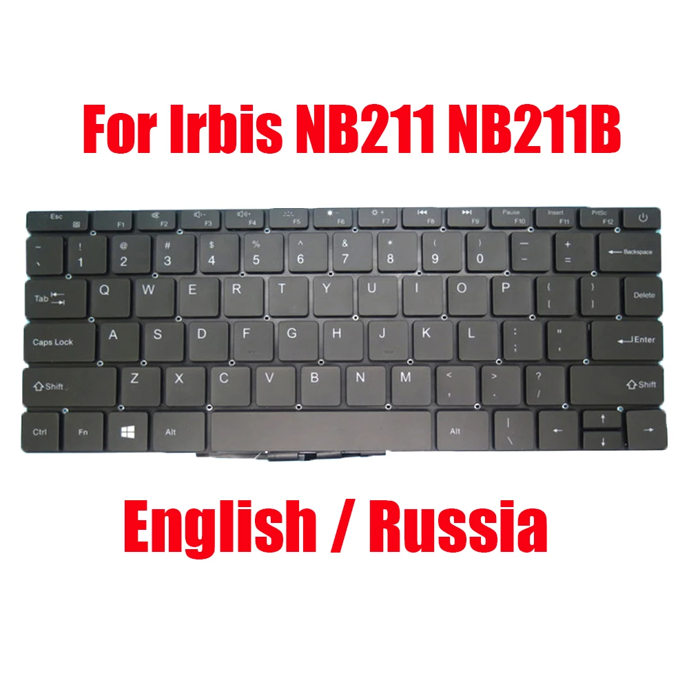 US RU Laptop Keyboard For Irbis NB211 NB211B English Russia Black New