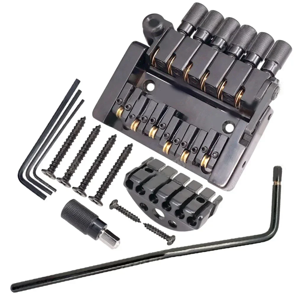 Headless Bridge Tailpiece Bridge Tailpiece Metal Black Bridge Tailpiece Guitar Tremolo System For Headless Electric Guitar