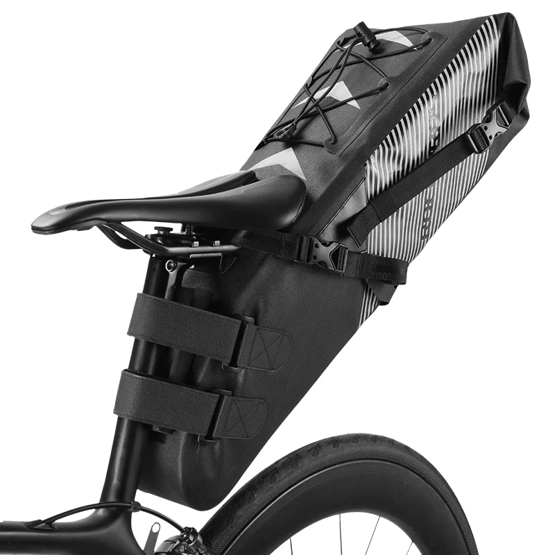 ROCKBROS Fahrrad Tasche Wasserdicht Reflektierende 8 10 14 L Große Kapazität Sattel Tasche Bike Faltbare Schwanz Tasche MTB Straße Stamm radfahren Tasche
