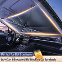 Car Sunshade Umbrella Front Windshield Sun Shade Foldable Protected Parasol Summer UV Protection universal Perfect for EU Summer