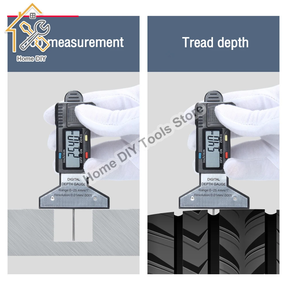 Jauge de profondeur numérique électronique, pression, profondeur, pouce, MeaccelerFractions, opathie, jauge de bande de roulement, indicateur électronique