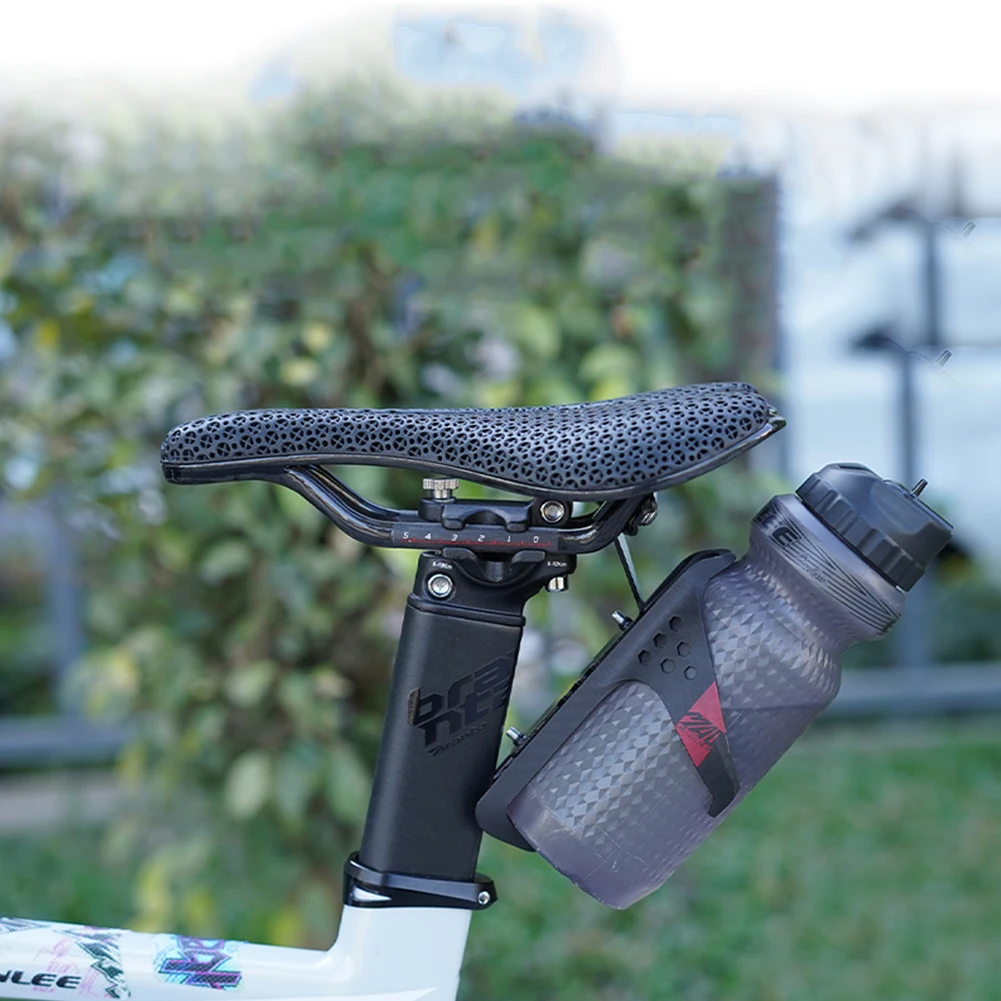 

Bicycle Saddle Bottle Cage Extension Holder Aluminum Alloy Bicycle Seat Rack Adapter for Outdoor Cycling