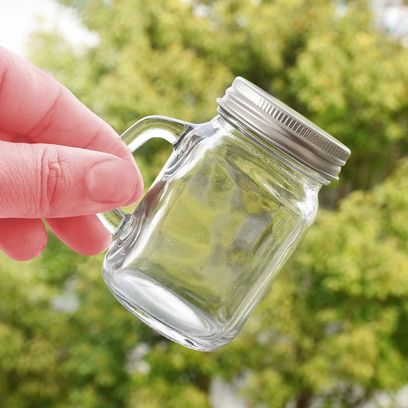 35/120ml Mini Glass Sealed Bottle For Jam Honey Coffee Milk Juice Leakproof Bottle With Lid Jar Portable Empty Jar Container