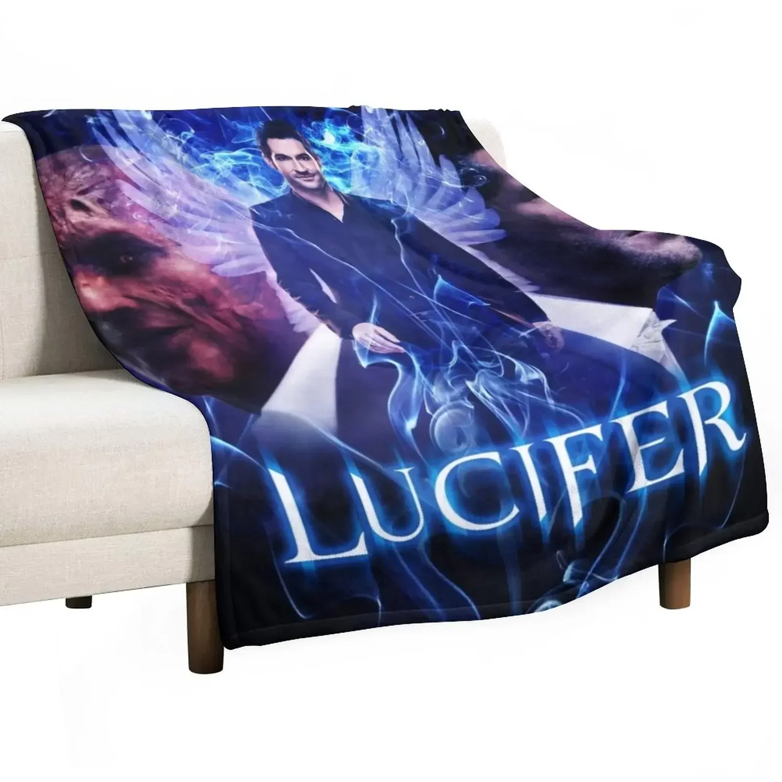 

Lucifer Morningstar - Devil vs Angel Throw Blanket Baby Plush Beach Decorative Sofa Blankets