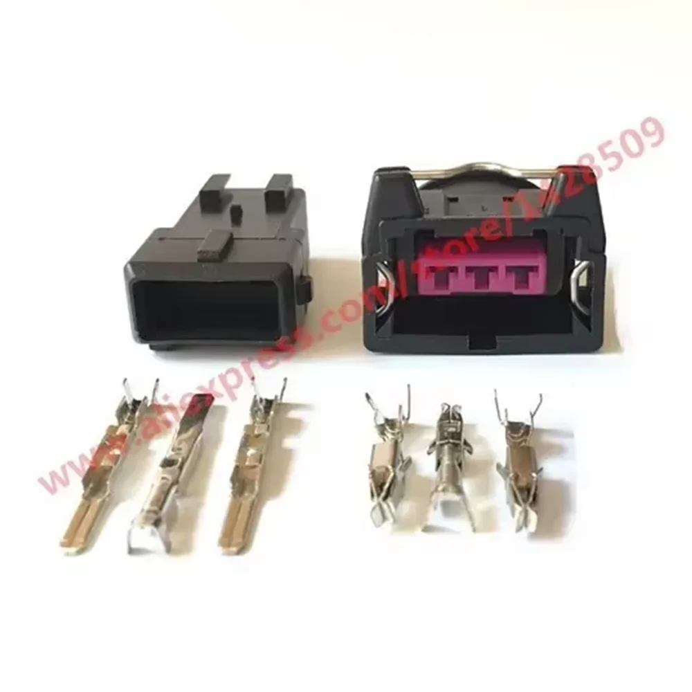 1 Set 3 Pin 443906233 828840-1 Stepping Motor Idling Engine Plug Electrical Wire Connector For Bosch EV1 Auto Connectors