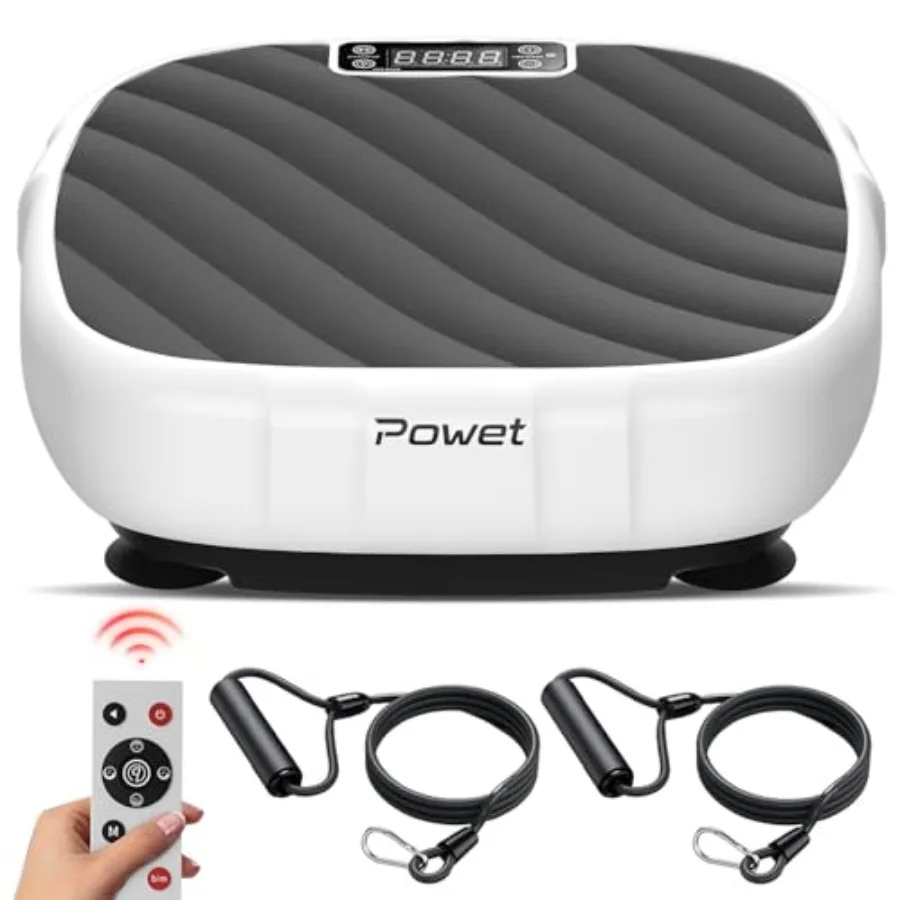 

Vibration Plate Exercise Machine for Whole Body Workout with 5 Setting Modes and 99 Speed Levels in Black for Lymphatic Drainag