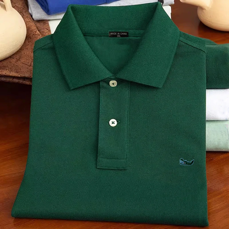 100% Cotton Summer Men\'s Clothing Polo Shirt With Short Sleeve Lapel Casual Tops High Quality Male Golf T-shirt Plus Size S-5XL