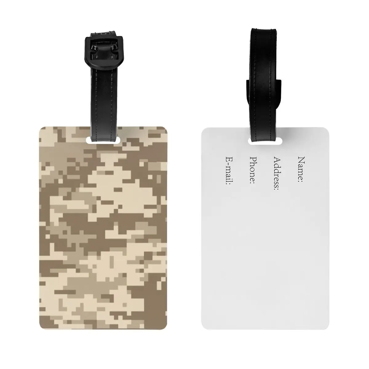 Desert Digital Camo bagaglio Tag per valigie Fashion Multicam Military Camouflage bagaglio Tag Privacy Cover ID Label