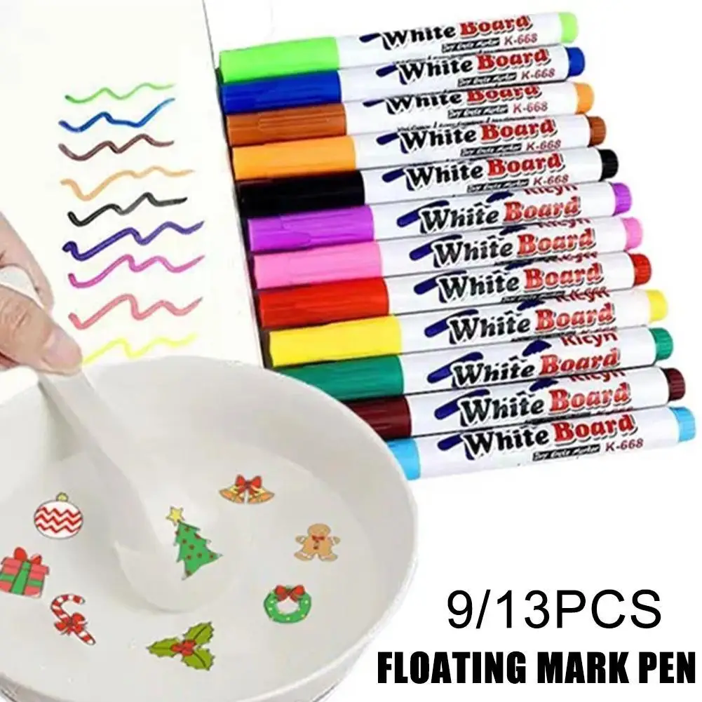 Floating On The Water Student Painting Brush Wholesale Color Pen Puzzle Suspension Whiteboard Erasable Children's Brush Cre X2H2