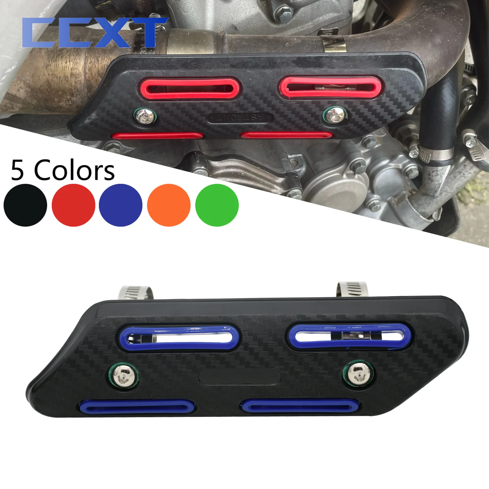 Motorcycle Exhaust Heat Shield Protector For KTM SXF EXCF SMR 250 350 450 500 Yamaha Honda Kawasaki Suzuki Motocross Universal
