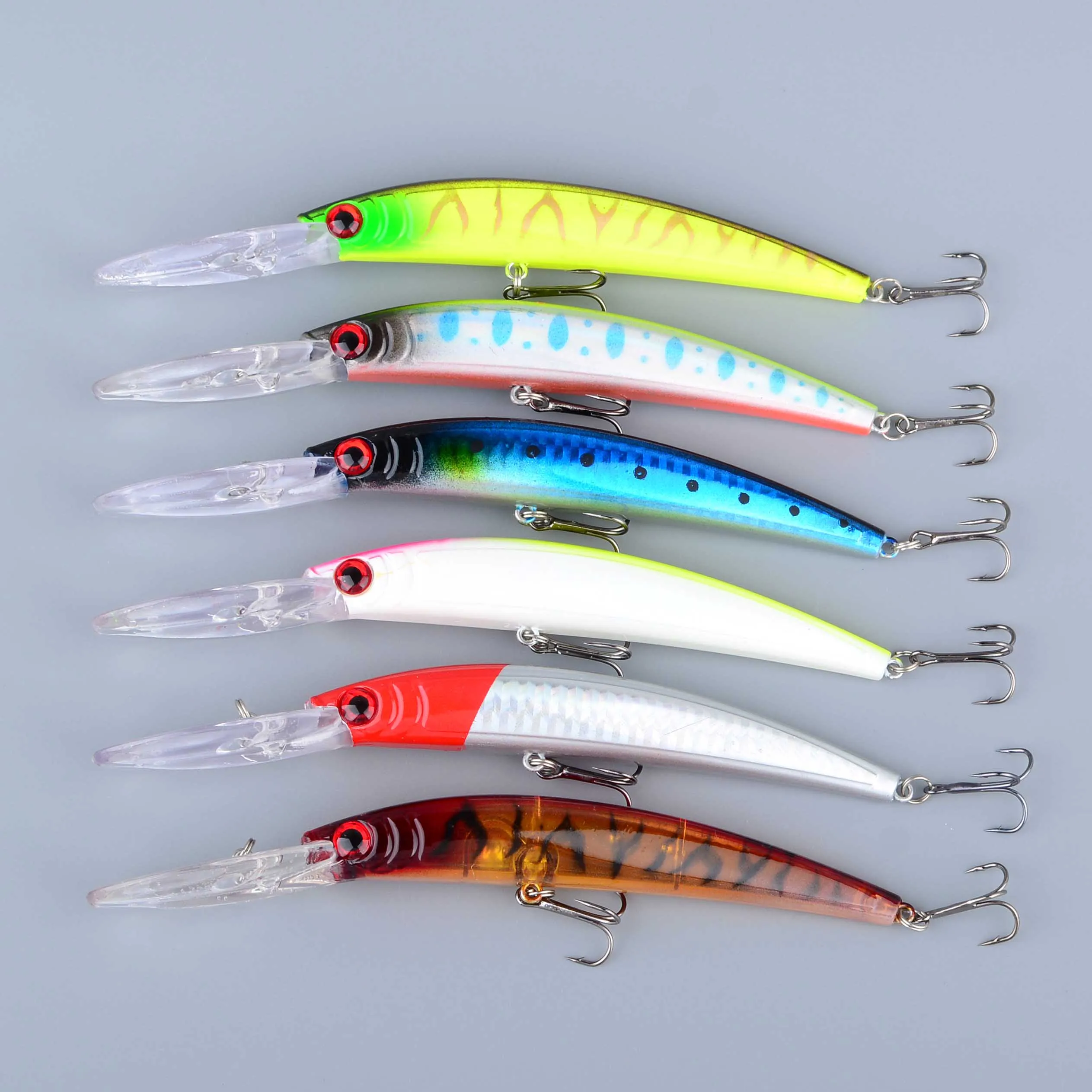 Wobbler minnow flotante grande para lucio, bass y curricán - imagen 5