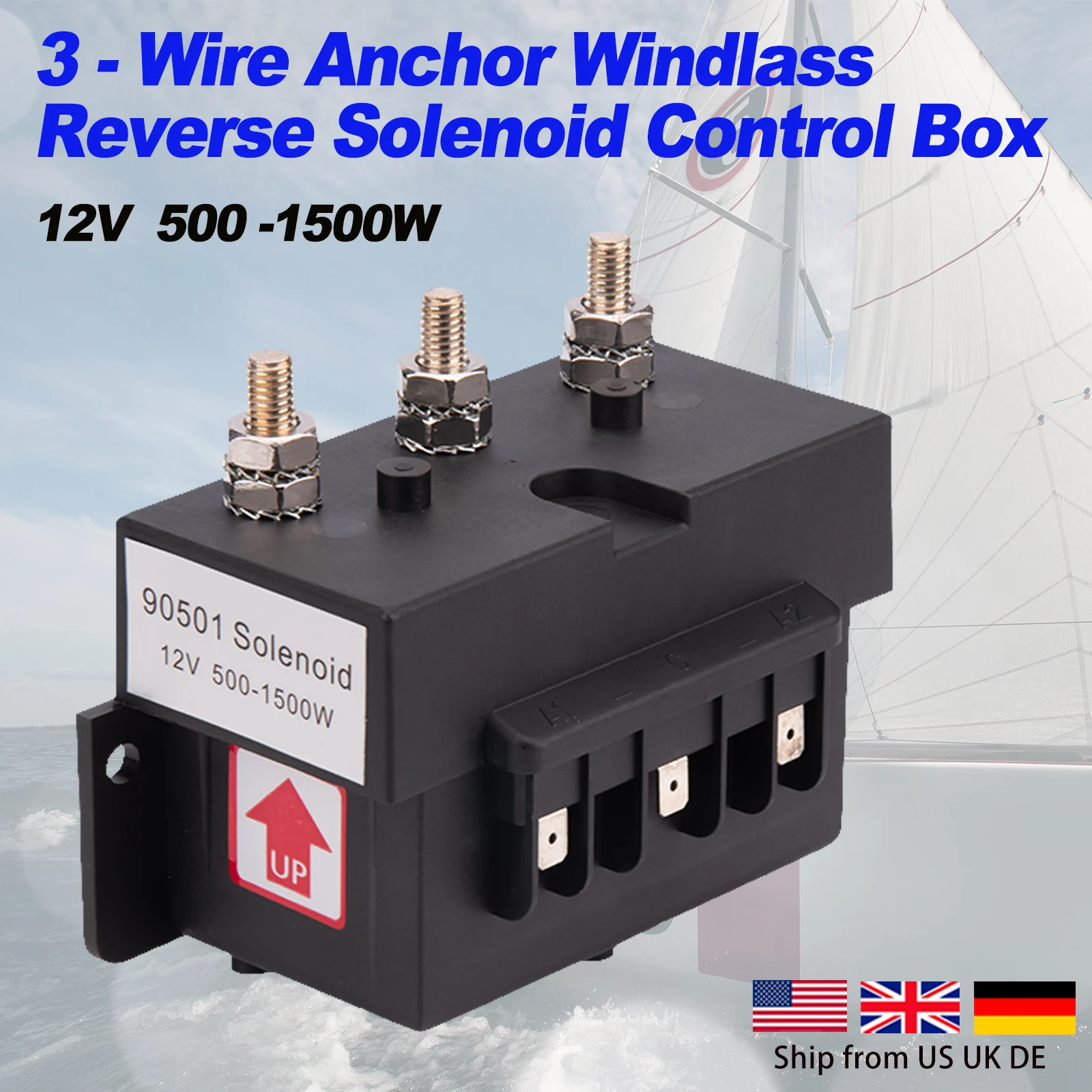 

Соленоид ветрового стекла для якоря лодки 12 В 1500 Вт | Двухнаправленный блок управления реверсом для морских 3-проводных двигателей
