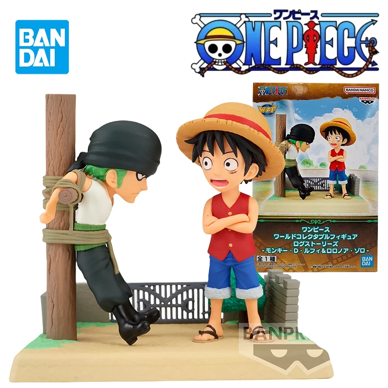 

Original Bandai One Piece WCF LOG STORIES Zoro Monkey D Luffy Anime Figures Model Trendy Toy Birthday Gifts Collectible Ornament