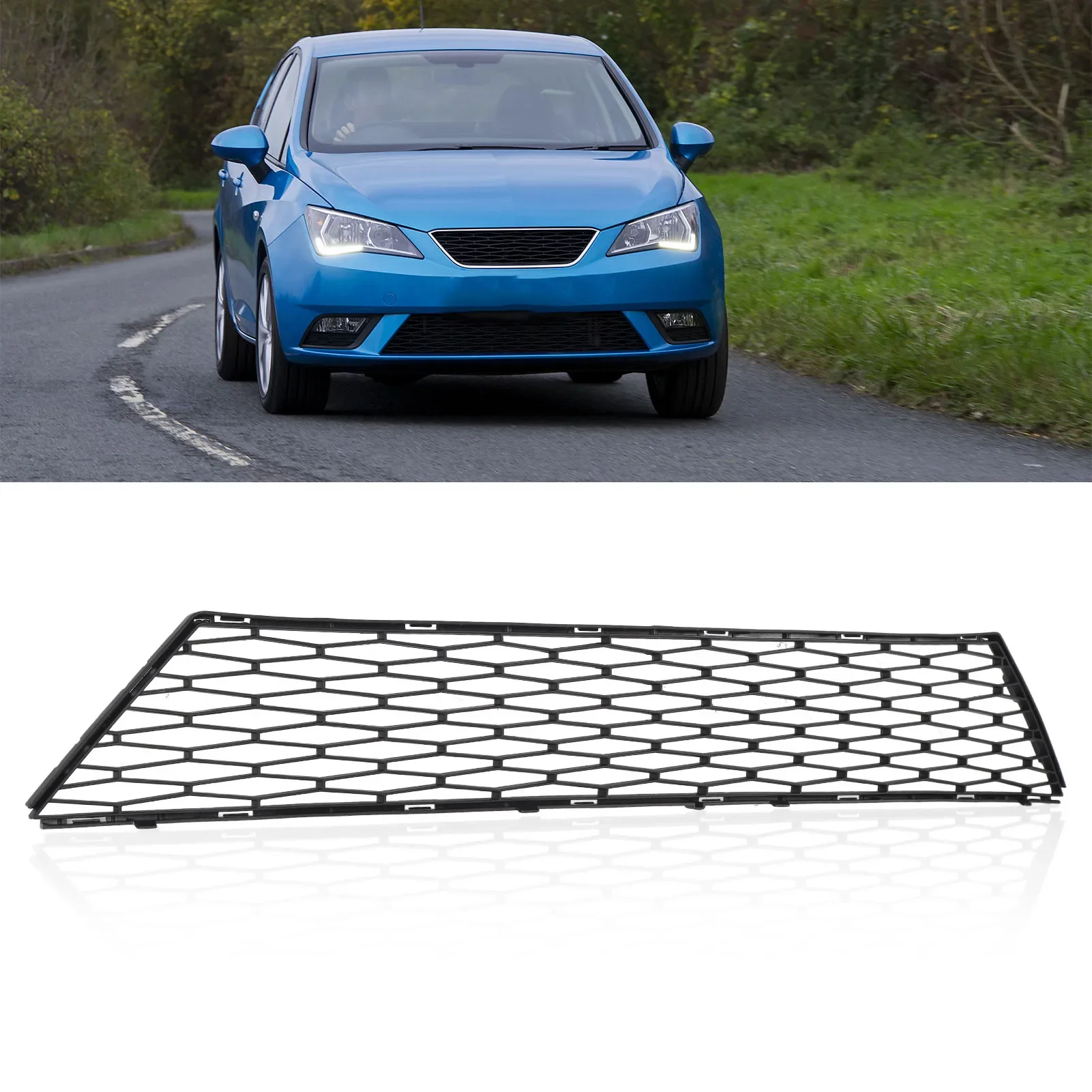 

Car Accessories Front Bumper Lower Grille 6J0853667C Fits For SEAT Ibiza Standard 6J 6P MK4 Facelift 2013 2014 2015 2016 2017