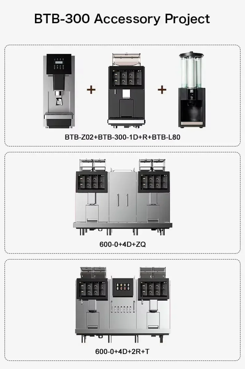 Commercial Intellint Electric Coffee Maker Machine Fully-Automatic Espresso Smart Programmable Function Stainless Steel Housing