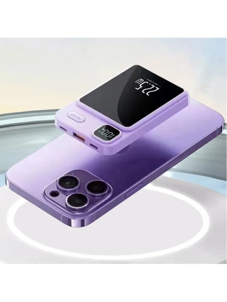 Powerbank z klipsem 10000mAh, szybkie ładowanie PD 22.5W, magnetyczna adsorpcja, przenośna kieszonkowa ładowarka zewnętrzna do iPhone 12/13/14/15 — 2