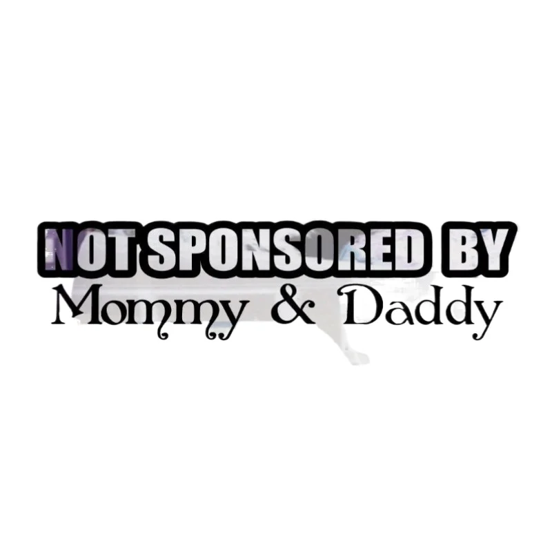 

Наклейки для украшения автомобиля НЕ SPONSORED BY MOMMY & DADDY ВИНИЛОВАЯ НАКЛЕЙКА 20 СМ ПВХ KK