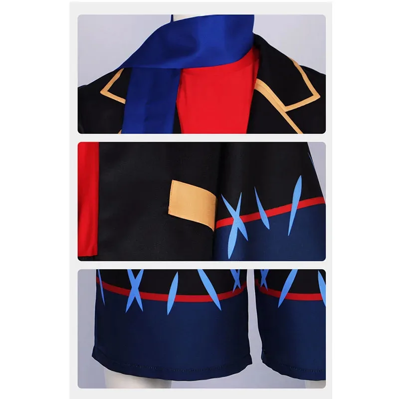 CyAnime Undertale Error Sans コスプレ衣装成人男性のゲームセットスカーフハロウィンパーティー制服服黒スーツゴースト