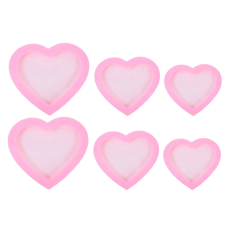 6 Pcs 's Ring Gift Box Heart Shape Rings Holder Jewelry Organizers and Storage Boxes Case Shaped Christmas Tray