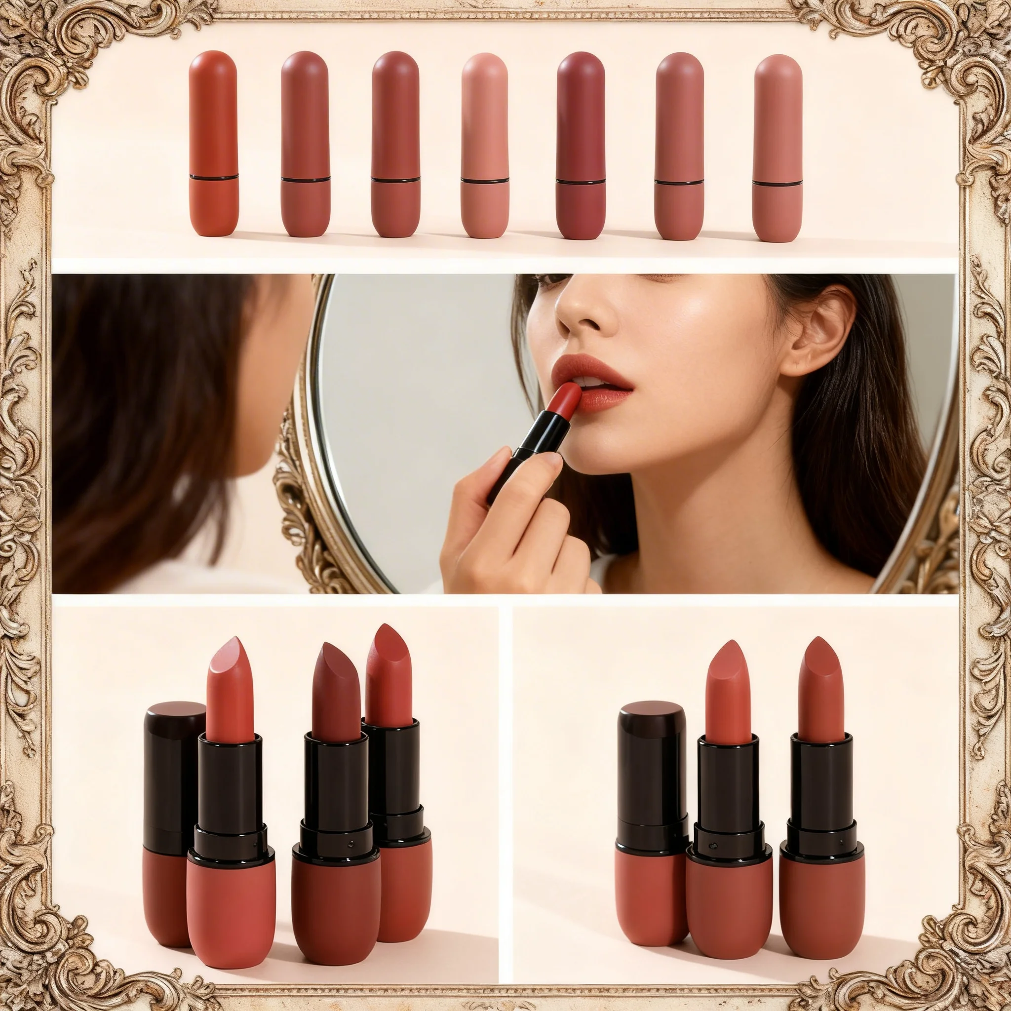 1/6PCS Matte Velvet Lip Gloss, Long Lasting Waterproof Non-Stick Lip Mud, Smooth Lip Makeup Gift for Women, Mother’s Day Gift