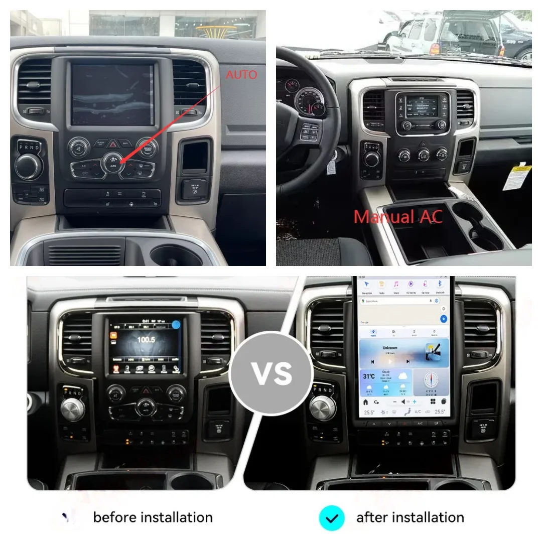 أحدث راديو أندرويد لدودج رام 2008-2012 اللاسلكية CarPlay الملاحة الوسائط المتعددة مشغل فيديو رئيس وحدة سيارة لتحديد المواقع راديو نافي
