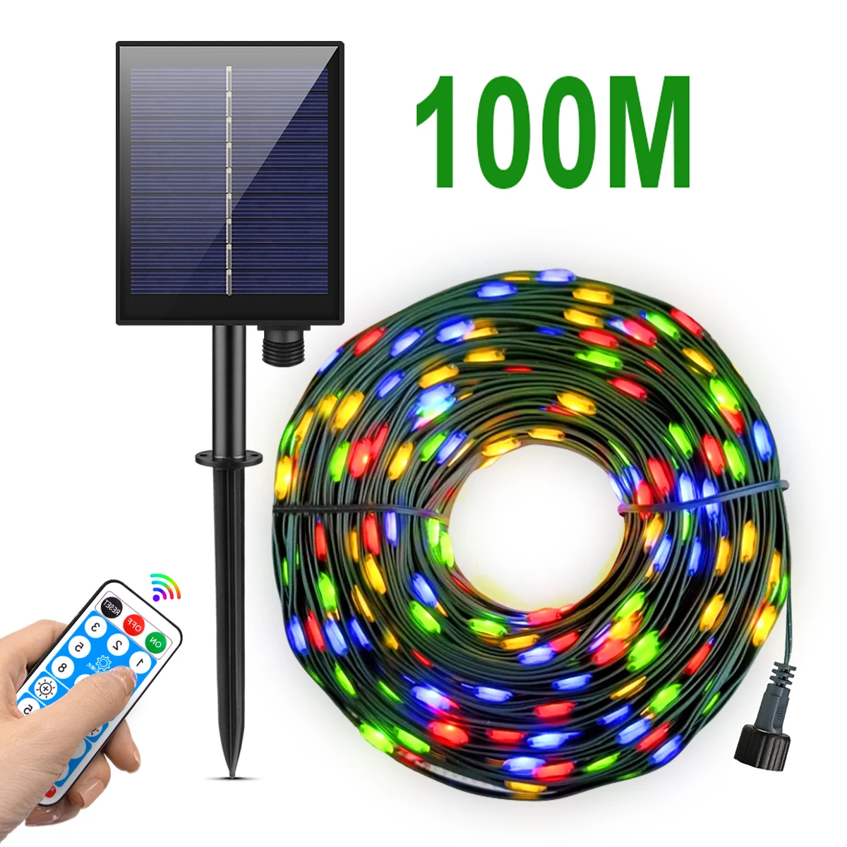 

Зеленые экологически чистые материалы, уличная светодиодная солнечная лампа для газона, 10/20/50/100 м, сказочные садовые фонари для квадратов, парков, рождественский декор