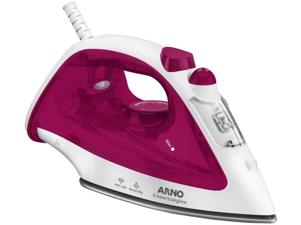 Arno Essentialgliss Pink and White Steam Iron-220V