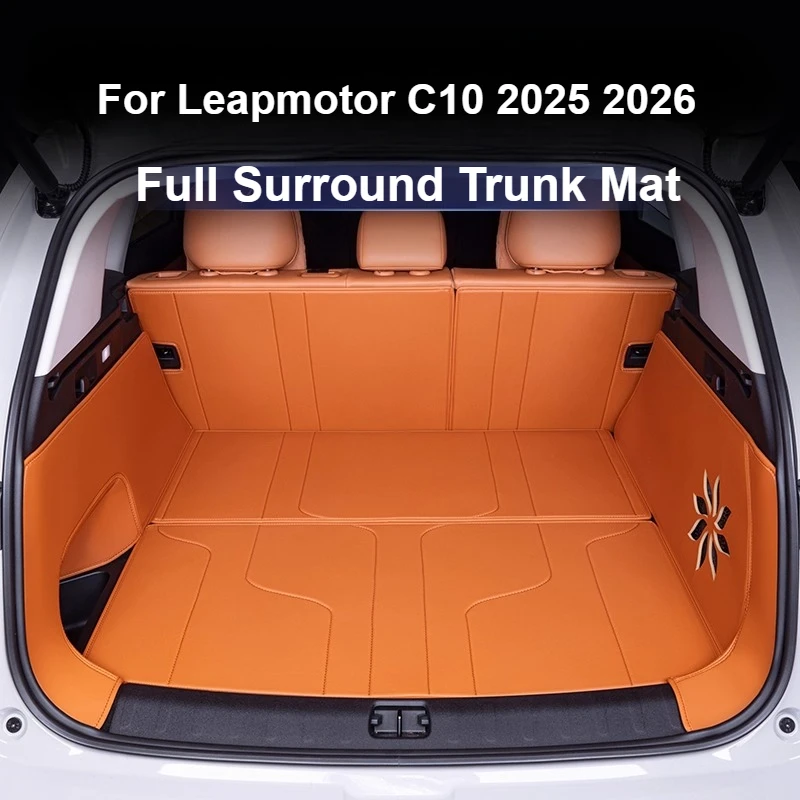 

For Leapmotor C10 2025 2026 Full-Coverage Trunk Mat Leather Waterproof and Dirt-Resistant Spare Trunk Mat Upgrade Accessory