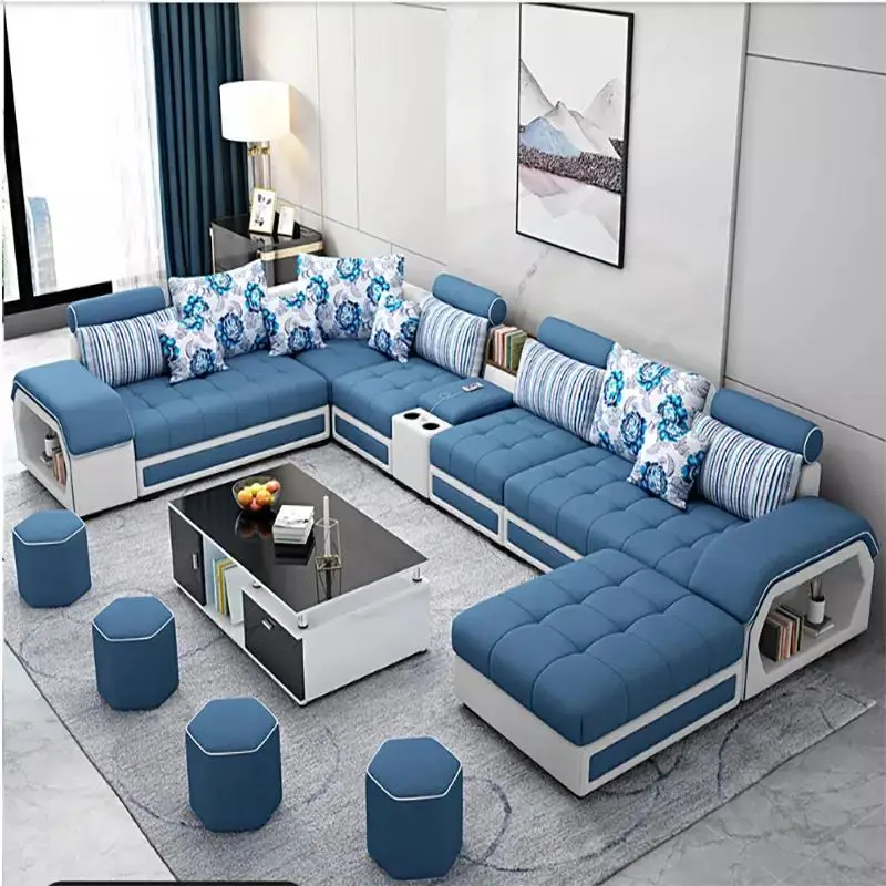 

#Multifunctional Living Room Combination Sofa Set 7 Seat Sofa Set Furniture Living Room Sofa