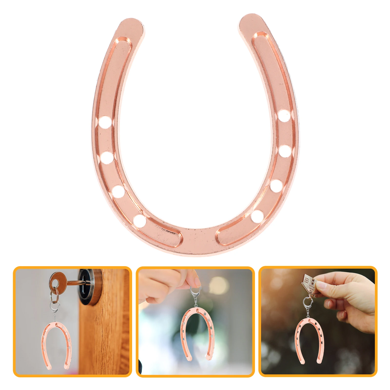 

6 Pcs Vintage Decor Horseshoe Pendant Shoes Small Rose Gold Hanging Ornament Man