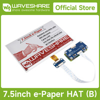 Waveshare 7.5inch E-Paper E-Ink Display HAT (B) For Raspberry Pi, 800x480, Red/Black/White, No Backlight, low power consumption
