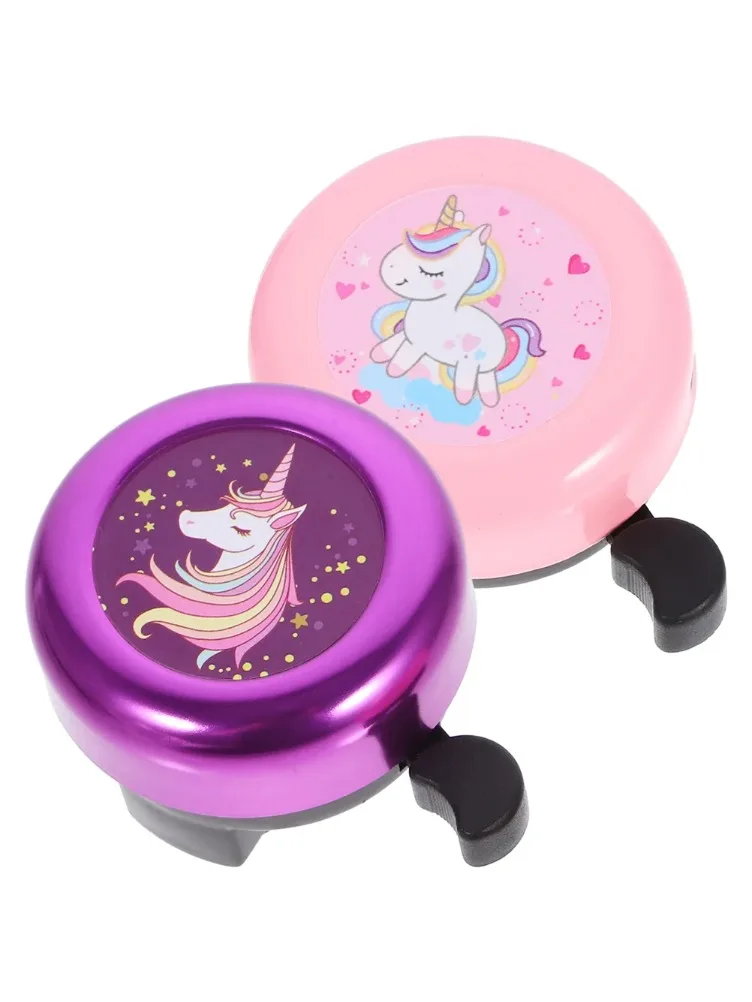 AliExpress NONE 2PCS Cute Unicorn Bike Bells Handlebar Bells for Girls Kids Adults Scooters Bicycle Accessory