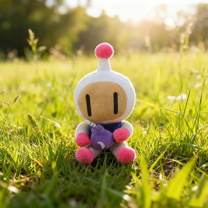 26CM Creative Cartoon Game Bomber Man Plush Toy Soft Game Anime Figure Plushie Cartoon Game Accessories Kid Fans Collection Gift