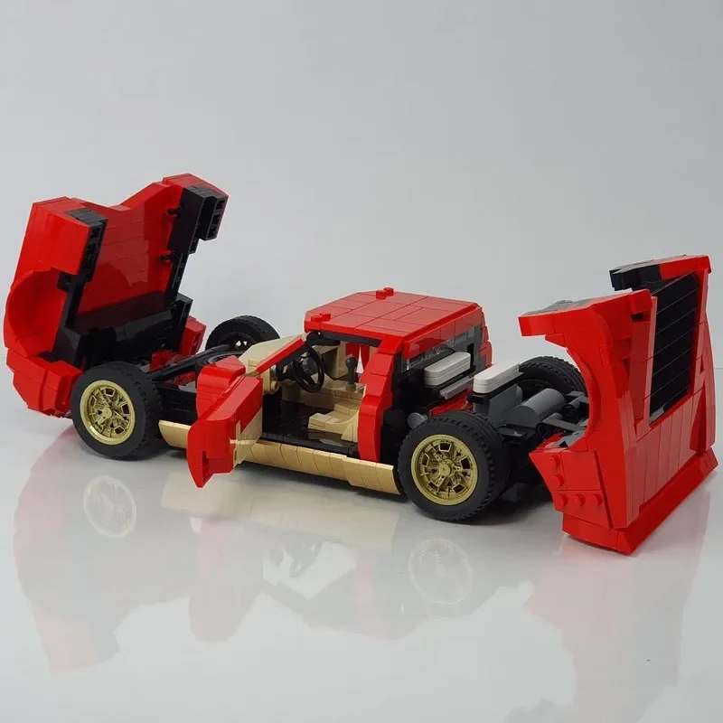 New MOC-132131 1177PCS Miura P400 SV Supercar Racing Car Vehicle Sport Model Building Blocks Kid Educational Toy Birthdays Gift