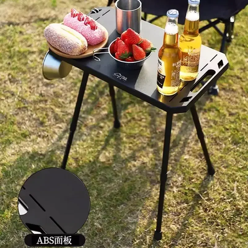 طاولة تكتيكية محمولة قابلة للطي للنزهات الخارجية، أثاث التخييم، تخزين خفيف الوزن، طاولات قابلة للتعديل
