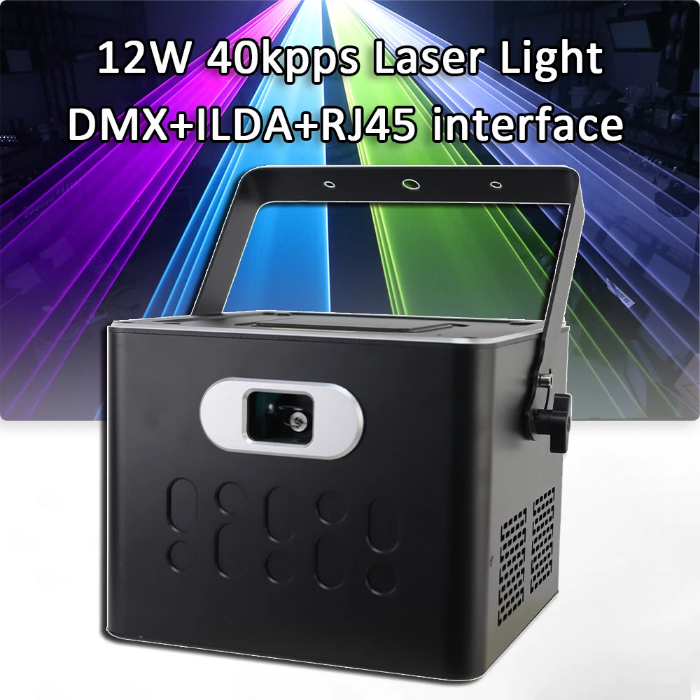 Lumières laser de scène cancers 3D DMX, budgétaire à distance DJ 12W, lumière laser, faisceau disco, éclairage de fête pour boîte de nuit, bar, Noël