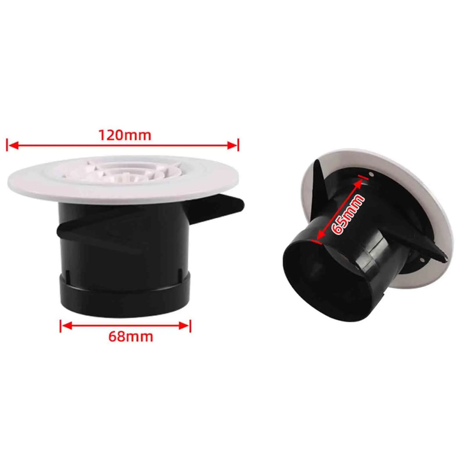 

68mm RV Boat Yacht AC Ventilation Air Grille Cover Round Accessory 12cm Diameter