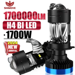 1700W H4 9003 HB2 Bi LED Projector Lens Headlight LED Bulb CSP 1700000LM Motorbike Automotive Turbo Lamps High Beam Low Beam 12V