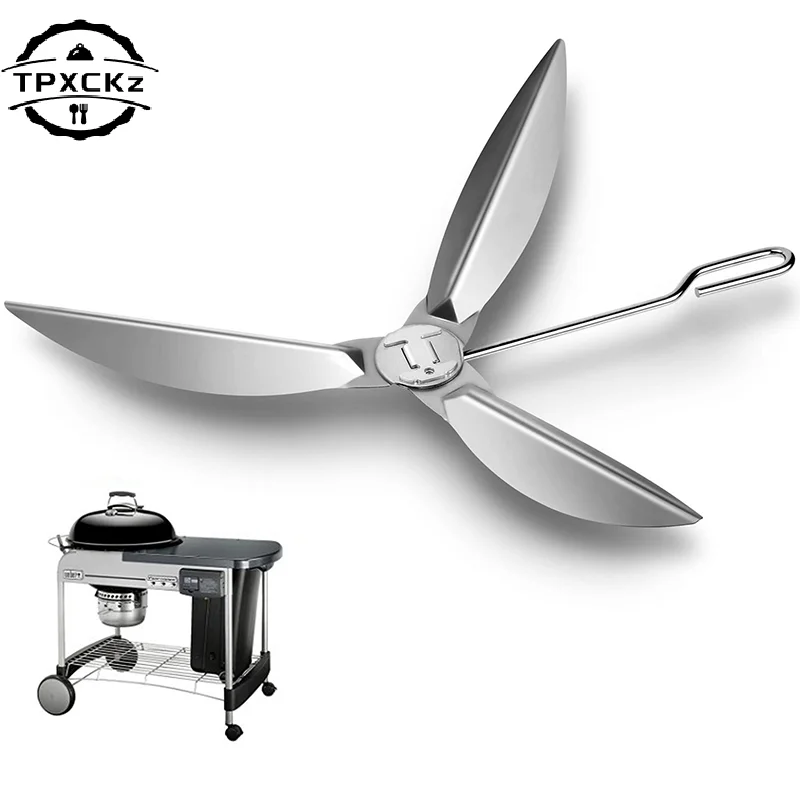 One-Touch Cleaning System Kit Design for Weber Kettle Grill,for 7444 Weber Grill Replacement Parts,Steel Grill Accessories