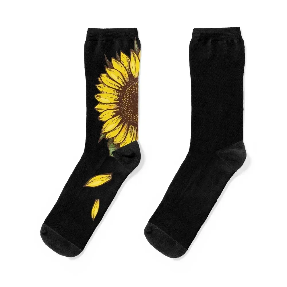 Yoga Sunflower Pose Sunshine Socks custom christmas gifts halloween Socks For Women Men's