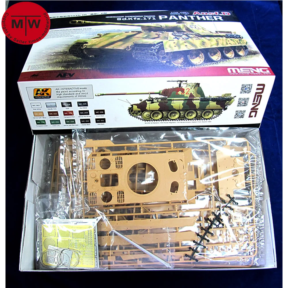 

Meng TS-038 1/35 Scale German Medium Tank Sd.Kfz.171 Panther Ausf.D Armor Military Plastic Assembly Model Kits