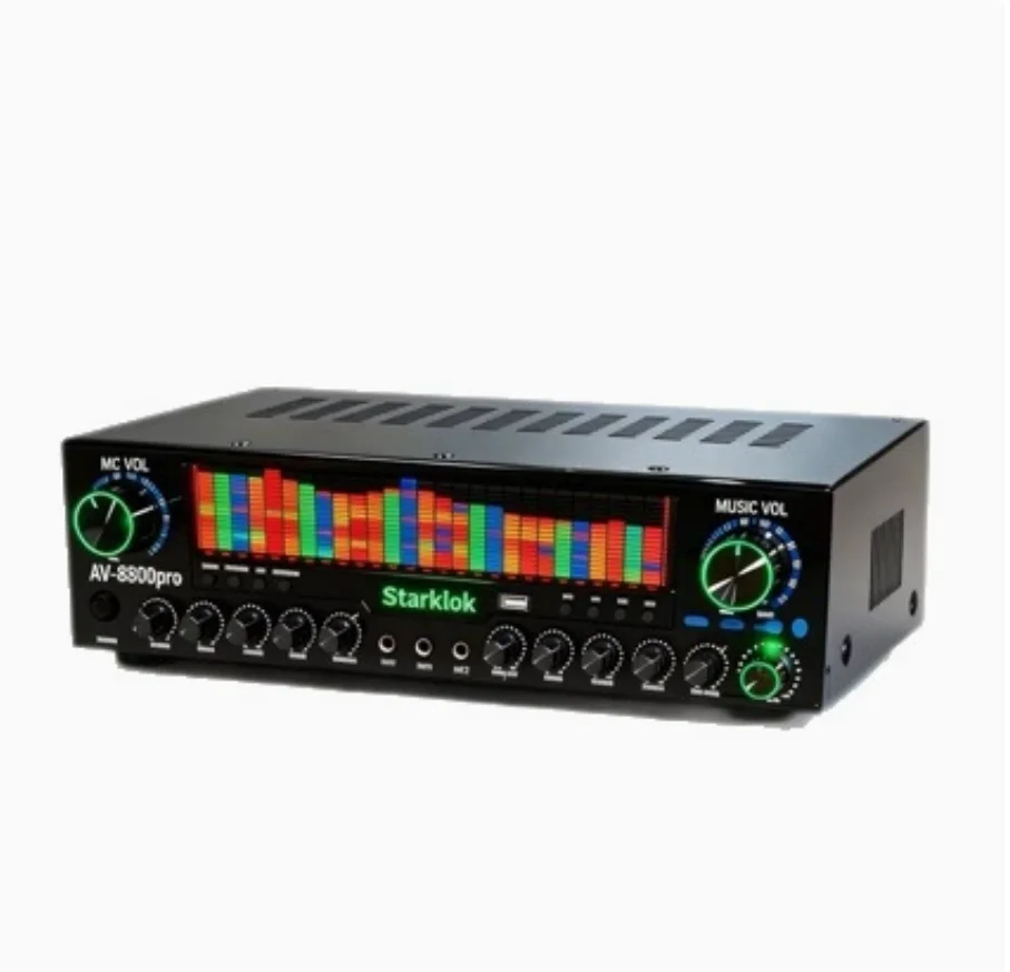 Av8800pro 5.1 High Power Karaoke Power Amplifier Digital Coaxial Remote Control Bluetooth Panoramic 5.1 Amplifier Surround Home