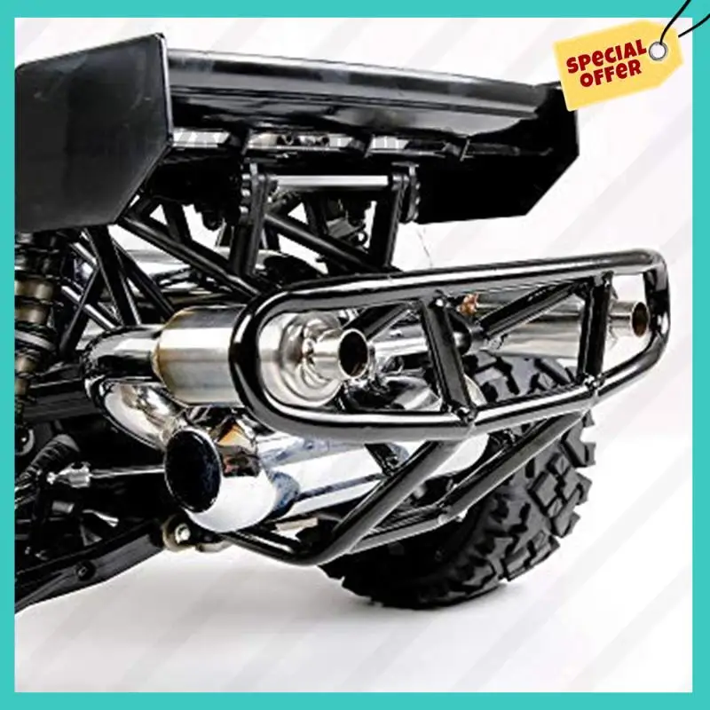 -ABJZ CNC 금속 2X 트윈 배기 파이프(머플러 포함) 1/5 HPI Rovan Baja 5B 5T 5SC RC