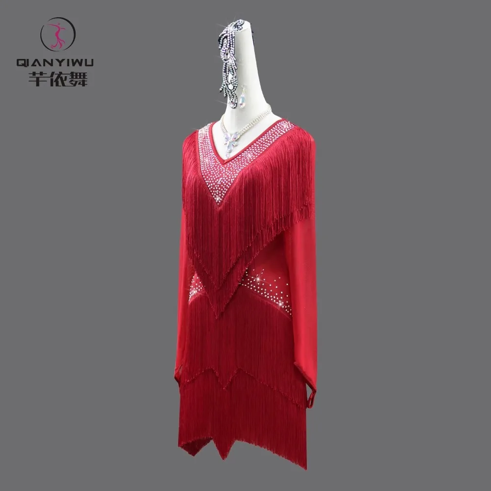 Latin Dance Dresses Standard Ballroom Skirts Competition Clothing Dancewear Suit Women's Prom Costume 2026 Girls Evening Outfits